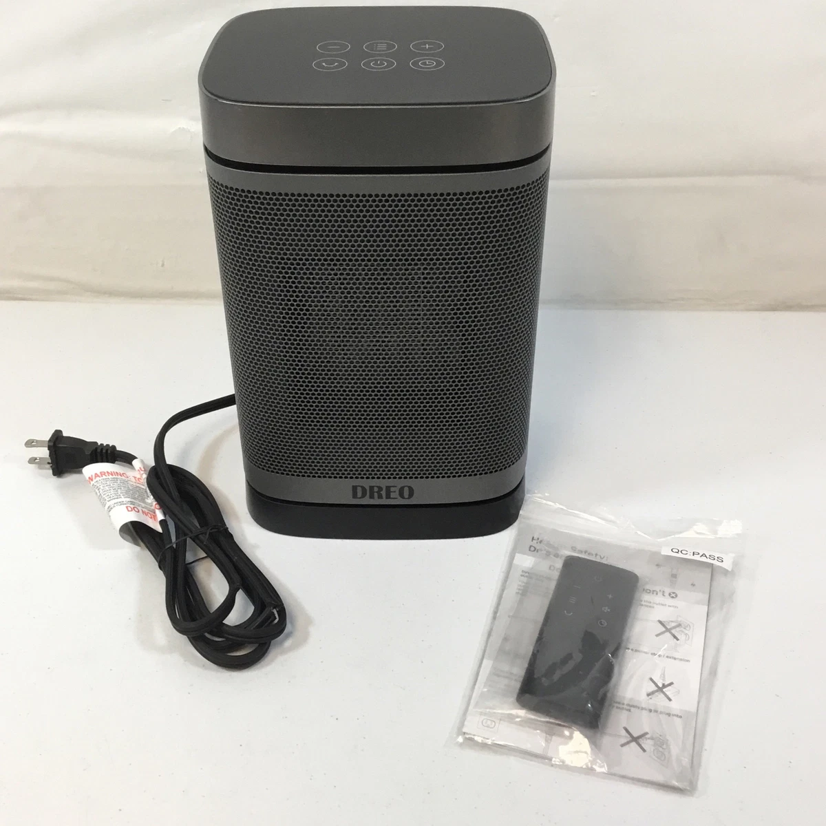 Dreo DR-HSH004-G Gray Indoor Portable Electric PTC Oscillating Fan Heater  Used | eBay