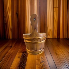 💥 VINTAGE FINLAND WOODEN BUCKET