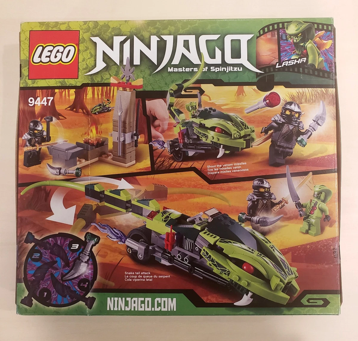 cyklus parti Hovedkvarter NIB LEGO NINJAGO 9447 Lasha&#039;s Bite Cycle - Retired in 2013 | eBay