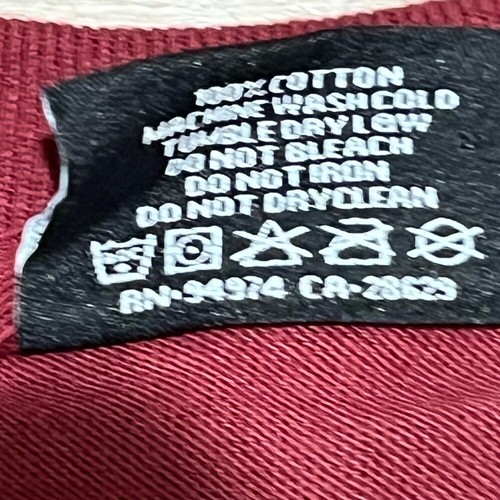 NWOT Basic Stussy Men's Color Burgundy long sleeve Tee T Shirt small - Picture 4 of 7