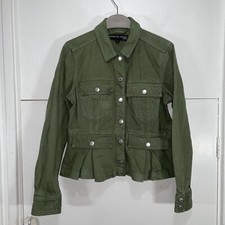 Veronica Beard Jayla Peplum Denim Jacket Women’s Size Medium