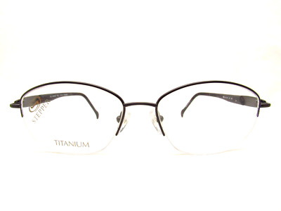 Stepper SI-50198 Black F022 52 x 16 130 mm Titanium Eyeglass Frame*