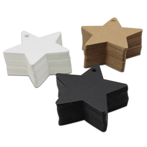 Variété de formes de Kraft papier vierge à faire soi-même étiquettes suspendues étiquette bagage fête cartes-cadeaux - Photo 1 sur 7