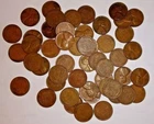 1958 D US LINCOLN WHEAT CENT / PENNY ROLL - 50 COINS – CIRCULATED – 1958-D