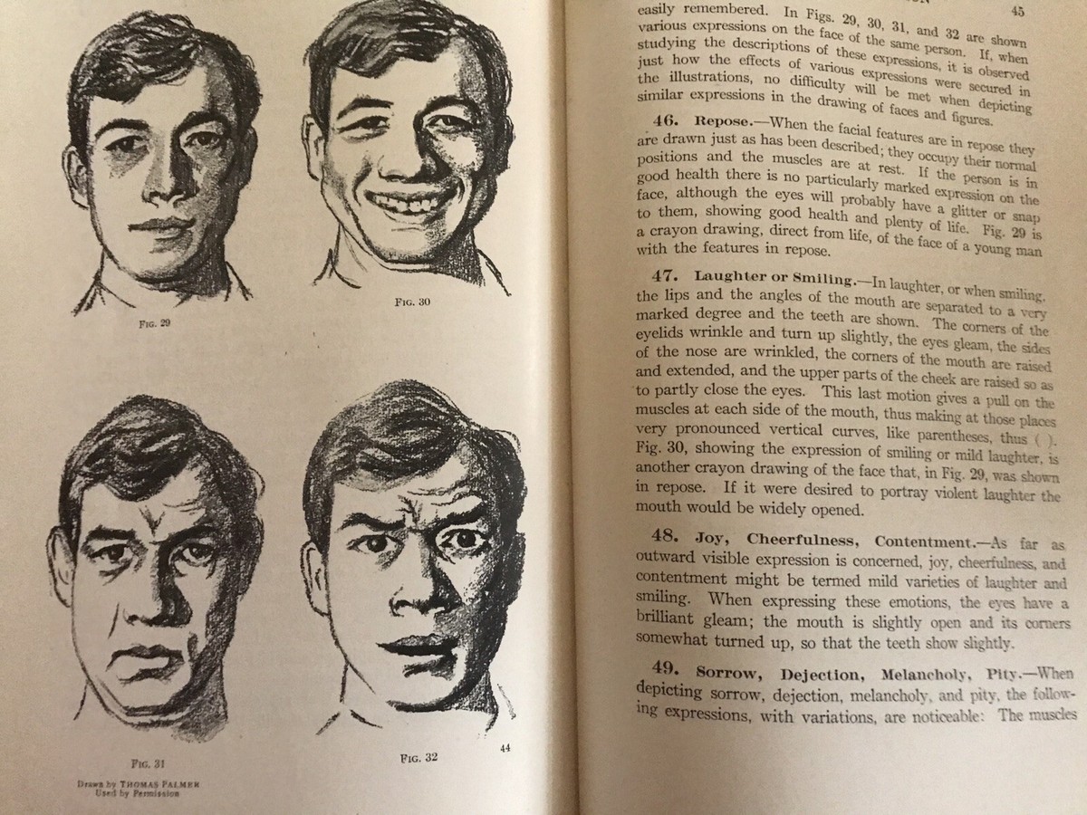 洋書 DRAWN FROM THE SOURCE 1924 Vintage Figure, Line, Animal Drawing Textbook
