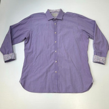 Ted Baker Button Up Men 17 Endurance Dress Shirt Flip Cuff Work Party Core Ex