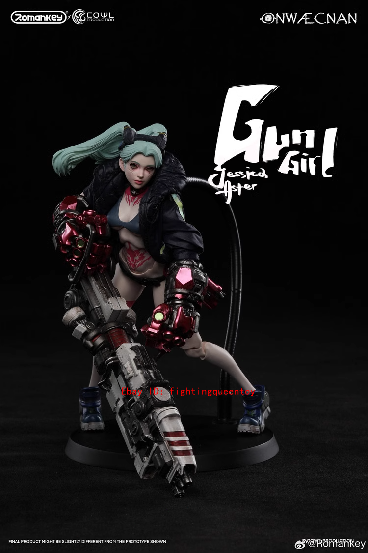 アクションフィギュア Jessica Gun Girl Romankey x Cowl Jessica Gun Girl Deluxe Ver. 1/12 Female Action