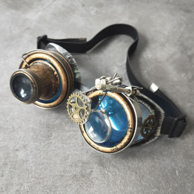 Funky Steampunk Goggles Punk Ocular Loupe Rustic Gothic Men Punk Glasses US