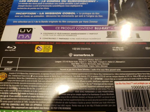 INCEPTION 2-disc Blu-ray Steelbook European Region-Free Import Limited BRAND NEW - Picture 3 of 4