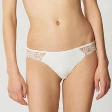Maison Lejabi 272111 Women's Tattoo Tanga Thong Ivory Underwear Size S