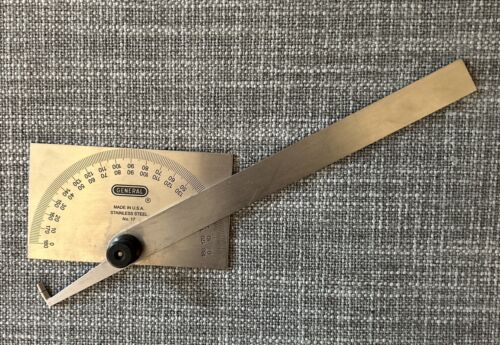 Vtg General Hardware No. 17 Square Head Protractor Stainless Steel USA - Picture 2 of 3