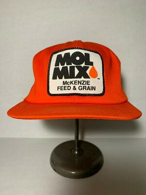 MOL MIX McKenzie Feed & Grain Patch Snapback Hat Cap Farming ORANGE K-Products