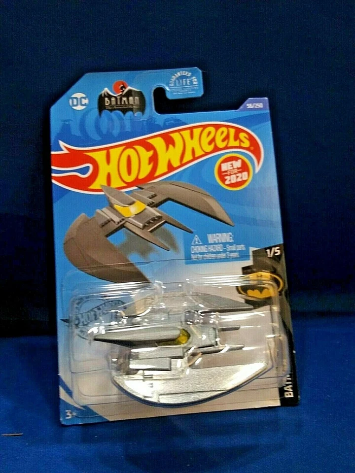 2020 Hot Wheels The Animated Series Batplane #1/5 Gray Die-Cast 1:64 Scale New