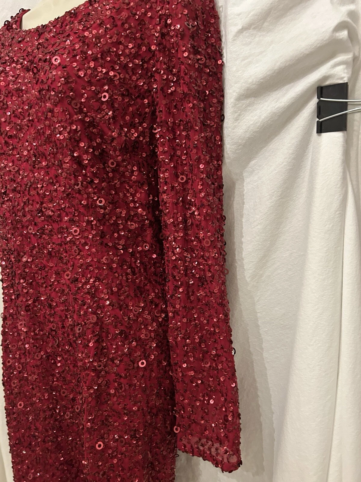 Abito San Valentino Adriana Papel rosso mirtillo paillettes