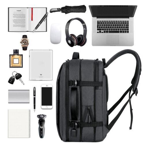 Travel Backpack Carry On Large Capacity Backpack Laptop Bag +USB Charging Port - Picture 2 of 36