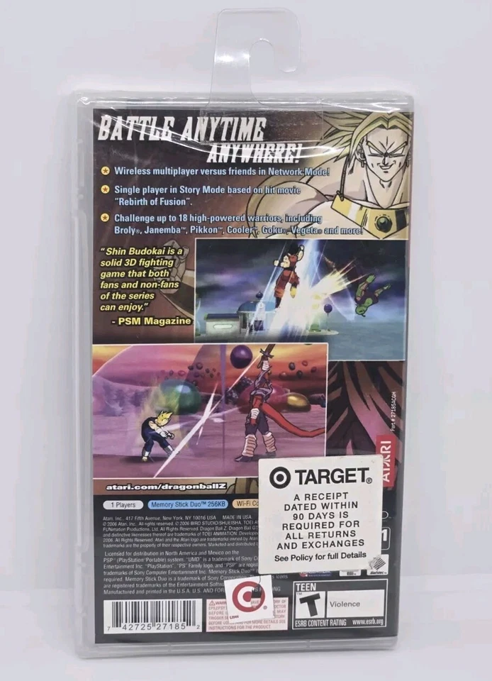 Dragon Ball Z Shin Budokai Sony PSP Game Greatest Hits Brand New Factory Sealed - Image 2 of 3