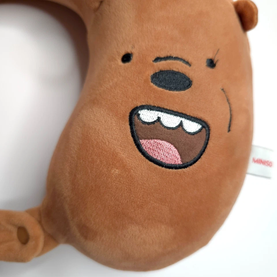 Almohada de viaje Minoso We Bare Bears Grizz Cartoon Network espuma viscoelástica Foto 3 de 4