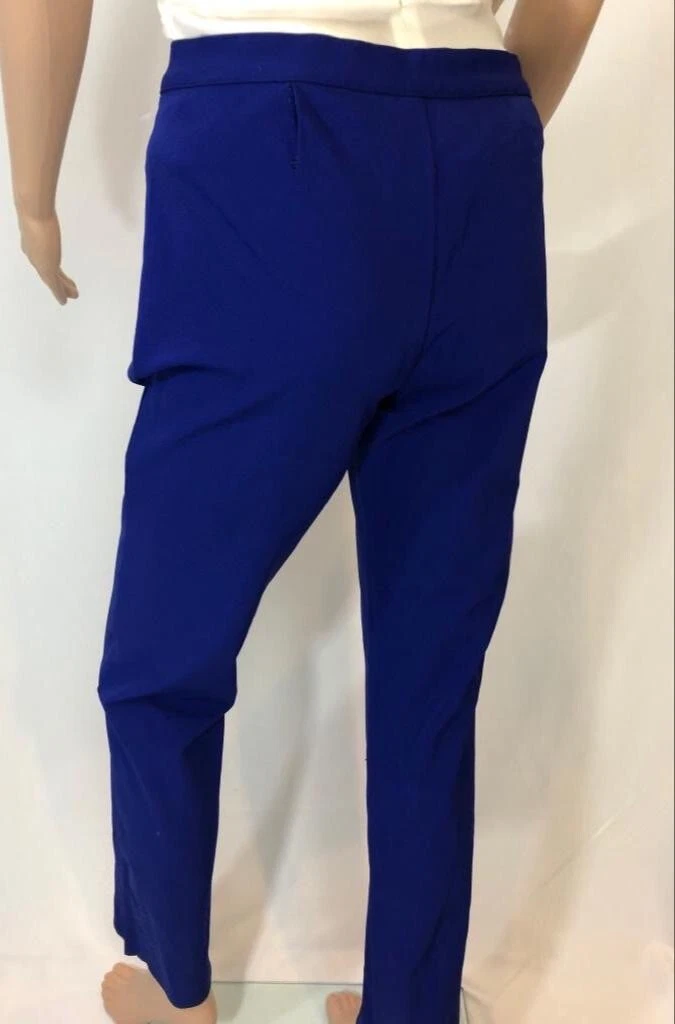 Versace Jeans donna abito pantalone blu vita alta gamba skinny cerniera 28