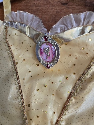 Disney Store Belle Dress Costume Beauty & Beast Princess Yellow Halloween 5/6 - Picture 2 of 6