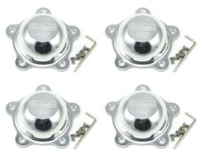 4x New American Racing Polished Wheel Center Caps Torq Thrust Salt Flat Vn471