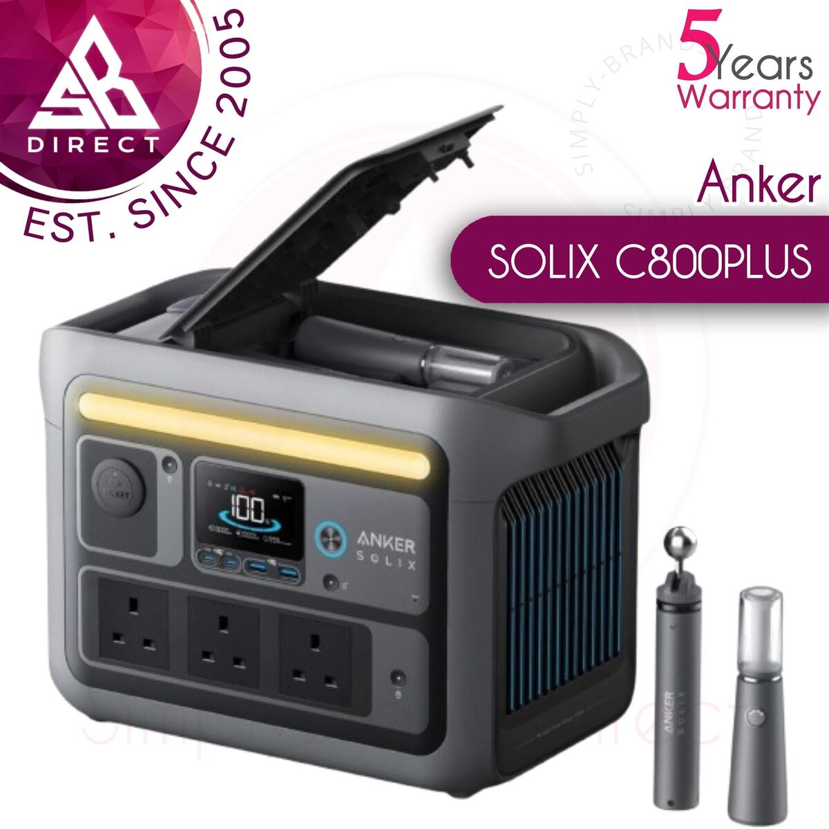 新品 Anker Solix C800 Plus Portable Power Anker SOLIX C800 Plus Portable Power Station 768Wh | 1200W