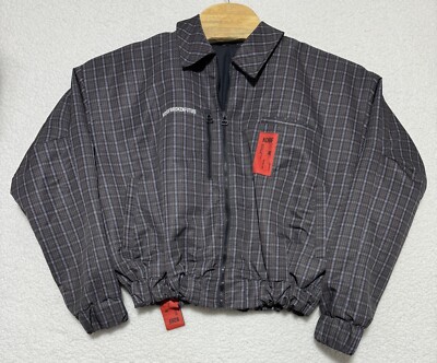 KOBF KIDS OF BROKEN FUTURE Unisex Full Zip Check Bomber Jacket Size M
