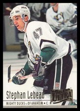 1994-95 Ultra #5 Stephan Lebeau Anaheim Mighty Ducks Hockey Card