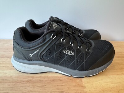 Keen Vista Energy Slip/Oil Resistant Carbon Toe Shoes Black Gray Men's 9.5D NWOB