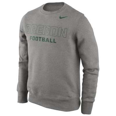 Nike Oregon Ducks Practice Crew Sweatshirt Gray ''Small'' LR157