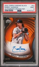 2022 Topps Chrome Black Orange #CBA-RJ Randy Johnson PSA 9 MINT Auto 11/25 Marin