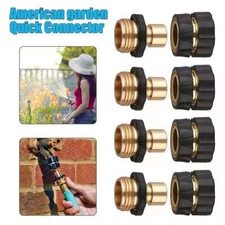 3/4" Garden Water Hose Quick Connect Fit Brass Female Male Connector Set☆
