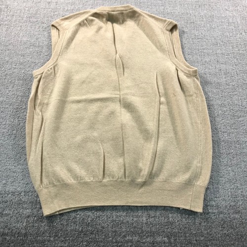 Pringle Of Scotland Sweater Mens 44 Pullover Beige Vest Lambswool Vintage - Picture 6 of 10
