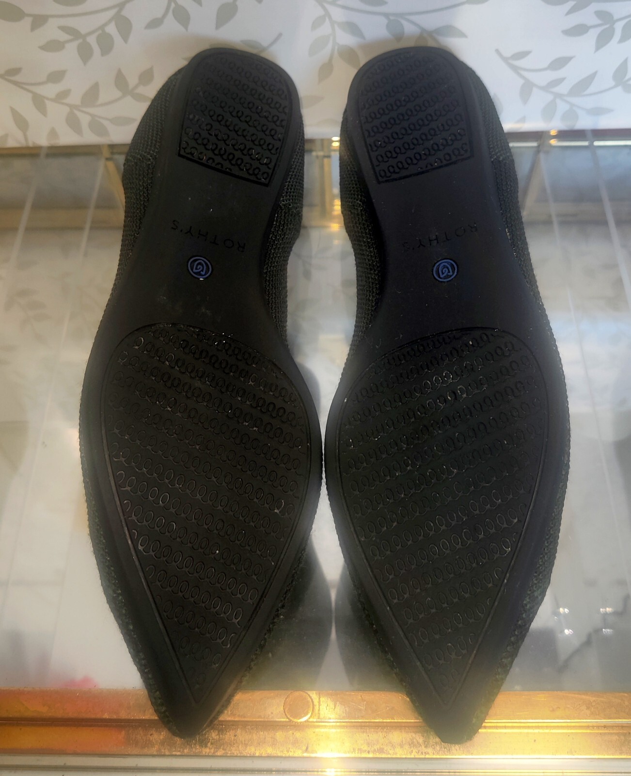 Rothys The Point Rare Lapis Python Green Flats Wo… - image 8