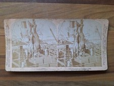 Antique Stereoview Photograph Card. Unloading Cattle Ay Cienfuegos Cuba. 