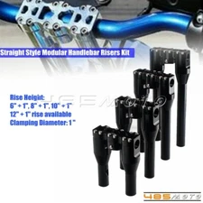 1'' Handlebar Riser Clamp Bar For Harley Dyna Softail Sportster Custom Touring