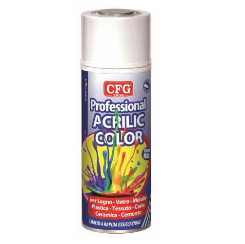 CFG SW9010 PROFESSIONAL ACRILIC COLOR 400ml BOMBOLETTA SPRAY BIANCO OPACO