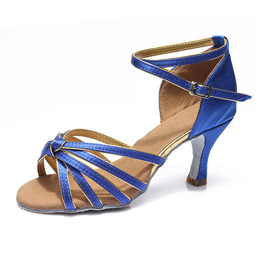 Niñas Mujeres Baile Tango Danza Latina Zapatos de Baile Tacón Salsa 11 Colores - Imagen 9 de 34