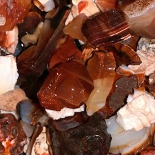 500 Carat Lots of SMALL Natural Carnelian Rough  a FREE Faceted Gemstone