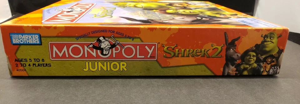 Monopoly Jr. Shrek 2 Edición ~ Juego de Mesa Completo Divertido Juego Noche Familiar Foto 3 de 4