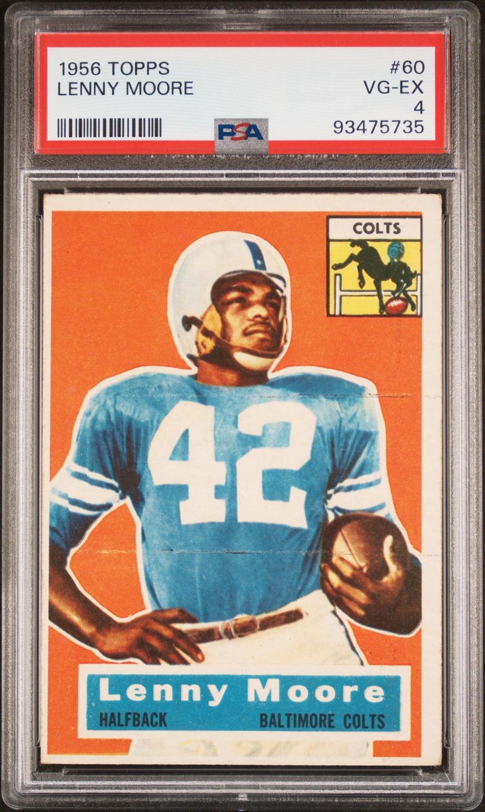 1956 TOPPS #60 LENNY MOORE PSA 4