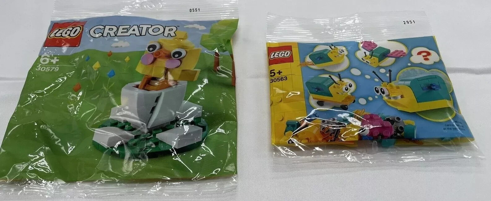 Lego 30563 and 30579 Build a snail and Easter Chicken ☆ NEW SEALED ☆