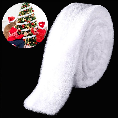 WHITE Luxury Soft Short Faux Fur Fabric 150cm Furry Christmas Tree/Crafts Decor - Picture 5 of 14