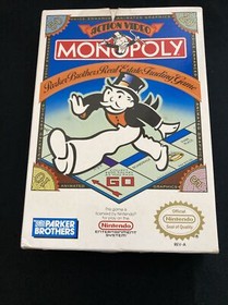 Monopoly NES Game Board No Manual. Tested. Game, Sleeve And Box.