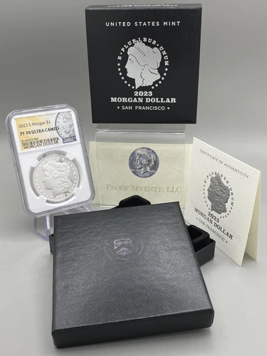 2023 S Morgan Silver Dollar NGC PF70 Ultra Cameo w/OGP