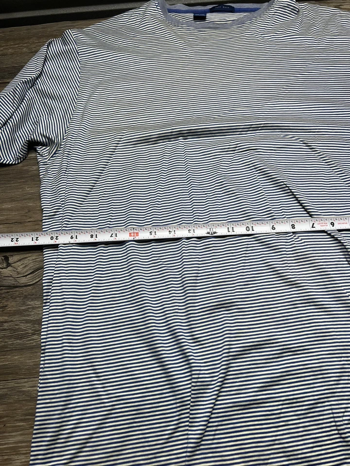 Camisa Jeff Rose Manga Corta Talla Grande Azul Rayas Algodón Foto 4 de 4