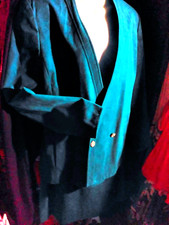 2- PIECE SUEDE-ULTRA DEEP TURQUOISE SUIT