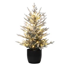 3 Ft PreLit Christmas Tree, Artificial Christmas Trees with Lighting, Xmas Tr...