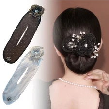 Deft Bun Hair Bands Women Knotted Wire Headband Twist Maker Print Hair Tool CW