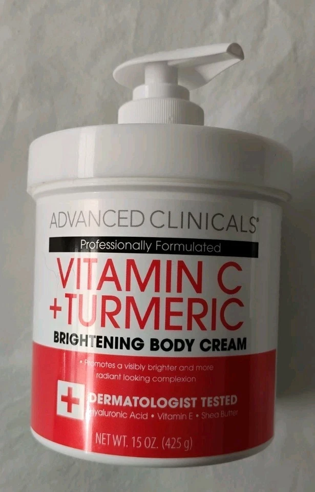 ADVANCED CLINICS VITAMINA C + CÚRCUMA CARA CUERPO Y CREMA ILUMINADORA 15 fl oz Foto 2 de 4