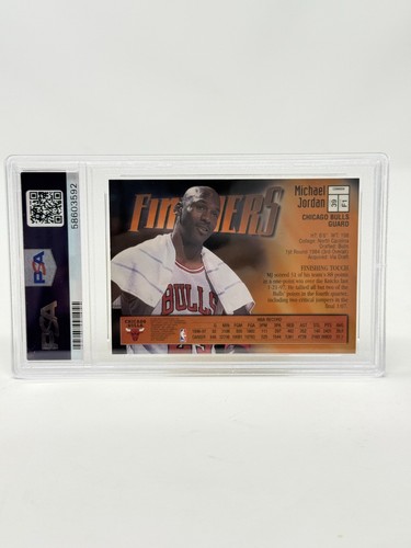 1997 FINEST MICHAEL JORDAN #39 CHICAGO BULLS HOF PSA 7 - Picture 2 of 2